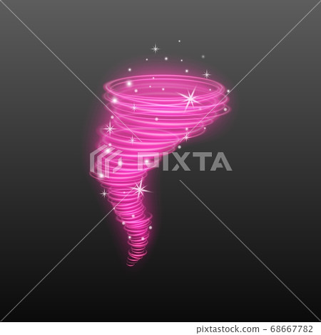 Light hurricane effect or glowing tornado realistic vector illustration isolated. Light hurricane effect or glowing tornado realistic vector illustration isolated. 68667782