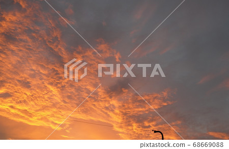 Sky with sunset Sky with sunset 68669088