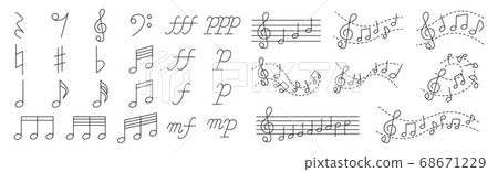 Music icon set 68671229