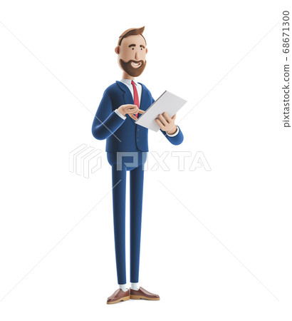 3d illustration. Cartoon Businessman. 68671300