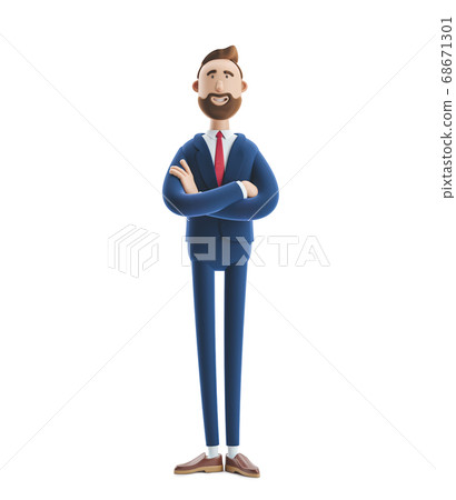 3d illustration. Cartoon Businessman. 3d illustration. Cartoon Businessman. 68671301