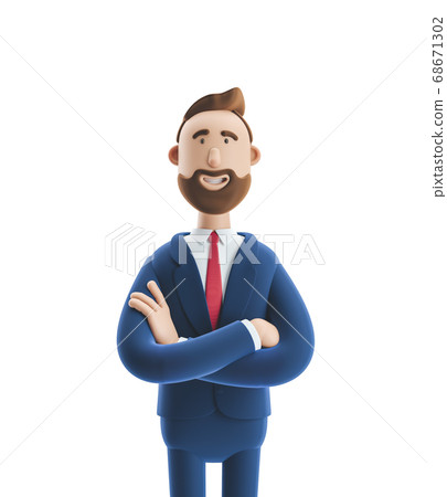 3d illustration. Cartoon Businessman. 3d illustration. Cartoon Businessman. 68671302