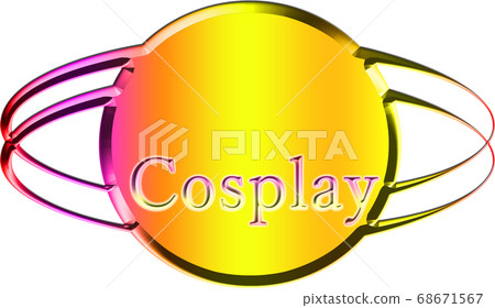 The Japanese word cosplayer is written.-插圖素材 [68671567] - PIXTA圖庫