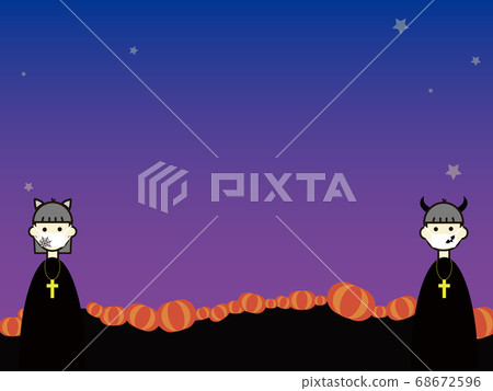 萬聖節_偽裝_戴口罩_背景(夜空) 萬聖節_偽裝_戴口罩_背景(夜空) 68672596
