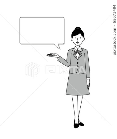 Guidance Female_2_Fukidashi A Monochrome Guidance Female_2_Fukidashi A Monochrome 68673494