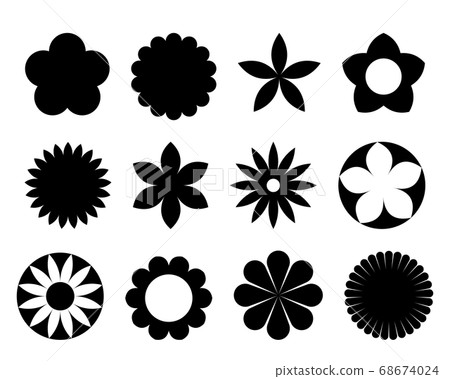 Flower variation silhouette 68674024