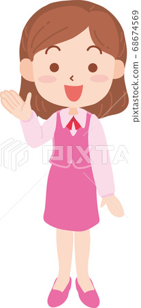 一個女人帶著微笑指導 68674569