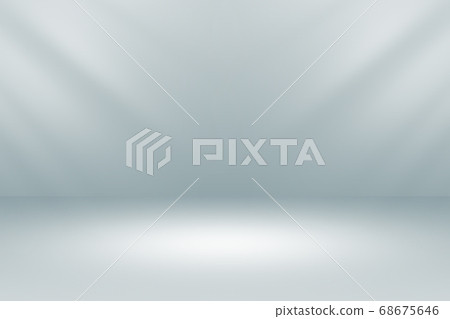 Studio room of White stage with spot lighting in gray background. Studio room of White stage with spot lighting in gray background. 68675646