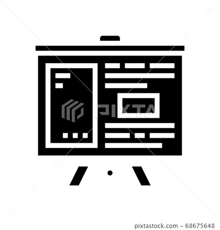 presentation board glyph icon vector illustration presentation board glyph icon vector illustration 68675648