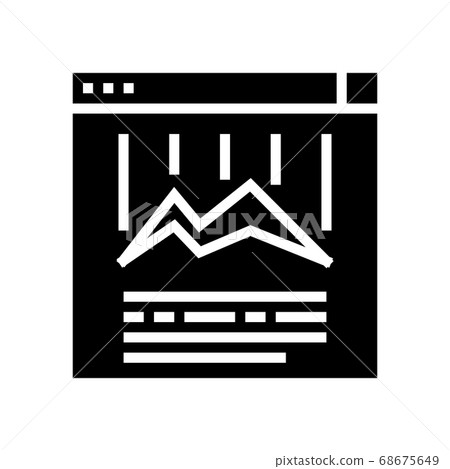 online chart glyph icon vector illustration online chart glyph icon vector illustration 68675649