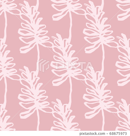 Hand drawn outline branch silouettes seamless - Stock Illustration ...