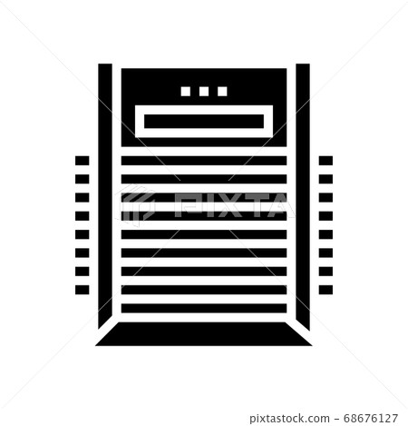 veneer dryer machine glyph icon vector illustration 68676127