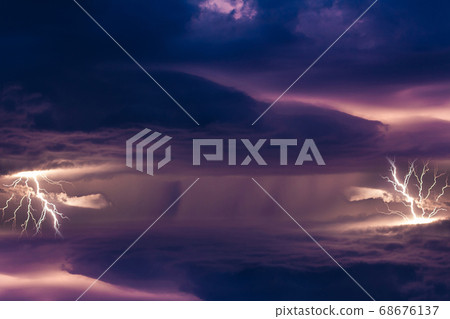 Thunderstorms are massive clouds with thunder and 68676137