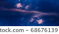 Dramatic horizontal clouds background 68676139