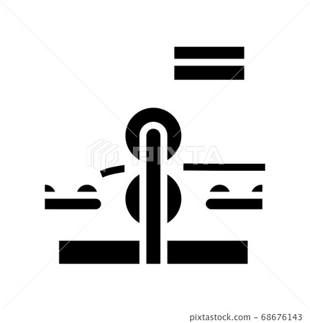 pressing wheels conveyor glyph icon vector illustration pressing wheels conveyor glyph icon vector illustration 68676143