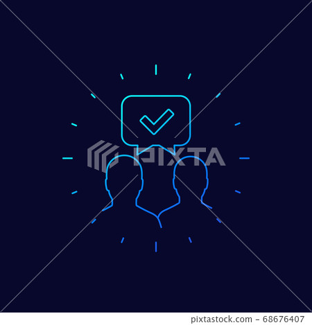 agreement or deal linear icon agreement or deal linear icon 68676407