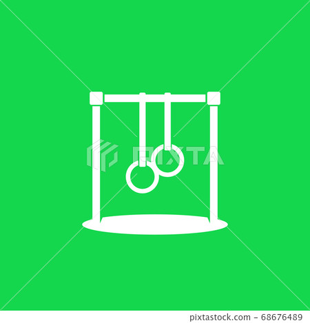 Bar with gymnastics rings icon Bar with gymnastics rings icon 68676489