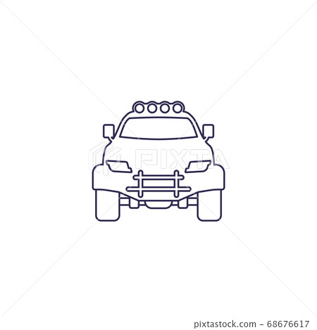 off-road 4x4 suv, line icon off-road 4x4 suv, line icon 68676617