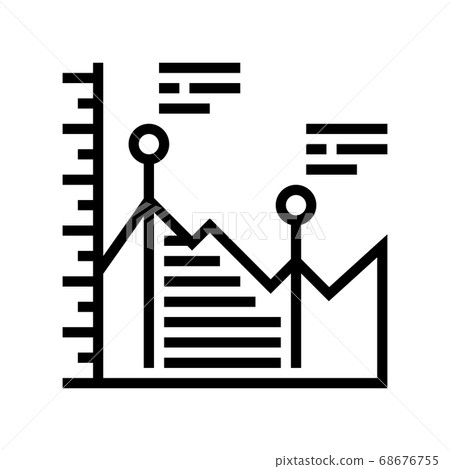 analyzing infographic line icon vector illustration analyzing infographic line icon vector illustration 68676755