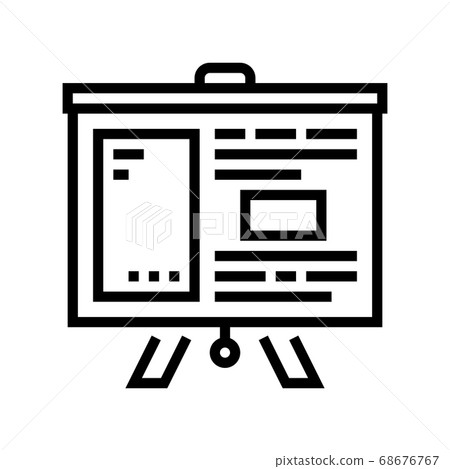 presentation board line icon vector illustration presentation board line icon vector illustration 68676767