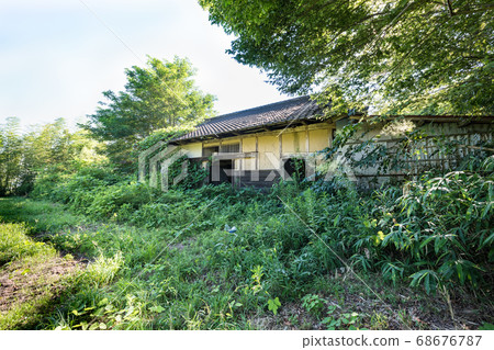Abandoned abandoned wooden building 68676787