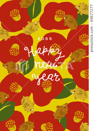 2055新年賀卡模板 68677277