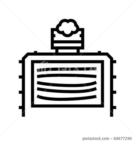 drying wood plank machine line icon vector illustration drying wood plank machine line icon vector illustration 68677290