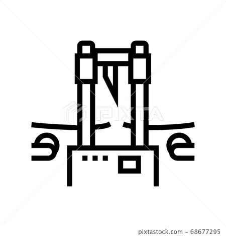 industrial cutting equipment line icon vector illustration industrial cutting equipment line icon vector illustration 68677295