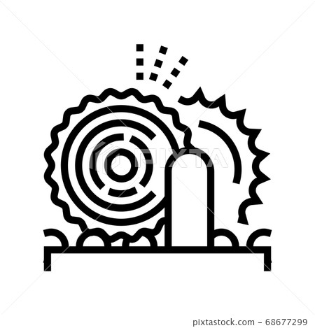 cutting equipment line icon vector illustration cutting equipment line icon vector illustration 68677299