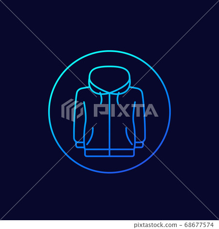 hoodie icon, line vector design hoodie icon, line vector design 68677574
