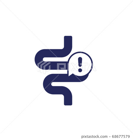 constipation icon with bowel, colon constipation icon with bowel, colon 68677579