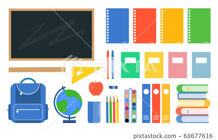 Set of school supplies Set of school supplies 68677616