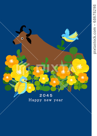 2045 ox year new year's card template 2045 ox year new year's card template 68678298