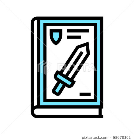 fantasy genre color icon vector illustration 68678301