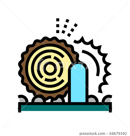 cutting equipment color icon vector illustration 68679392