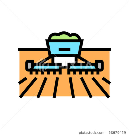 harvesting equipment color icon vector illustration 68679459