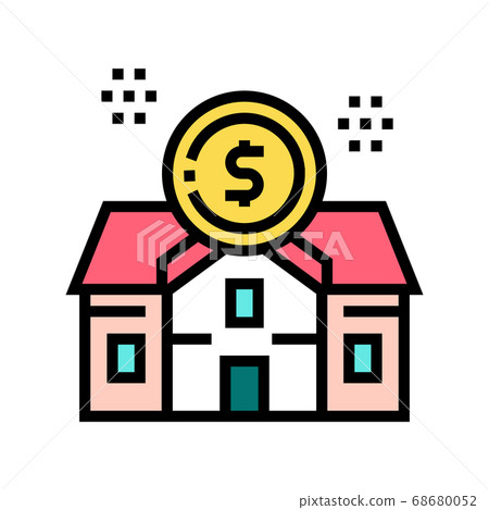 rental house building color icon vector illustration rental house building color icon vector illustration 68680052