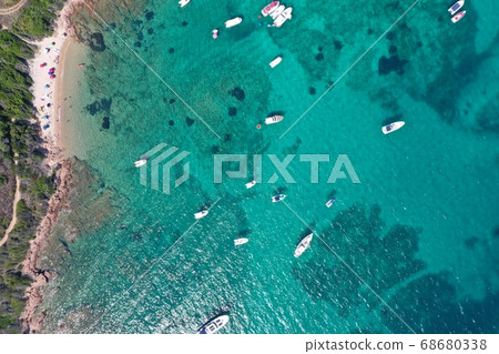 Tavolara island sardinia aerial view crystal Tavolara island sardinia aerial view crystal 68680338