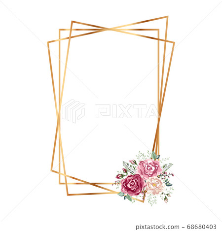 Geometrical polyhedron with flowers Geometrical polyhedron with flowers 68680403