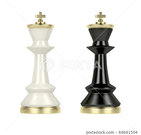 Chess queen and king pieces Stock Photo by magraphics