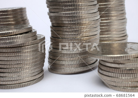 Stacks of money coins Stacks of money coins 68681564