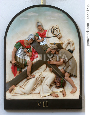 7th Stations of the Cross, Jesus falls the second time 7th Stations of the Cross, Jesus falls the second time 68681640