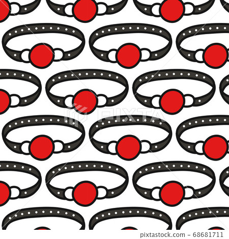 gag ball seamless doodle pattern, vector color gag ball seamless doodle pattern, vector color 68681711