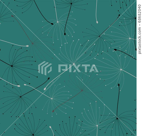 Dandelion seamless in hand drawn style Vector illustration design. . Abstract art background 68682040
