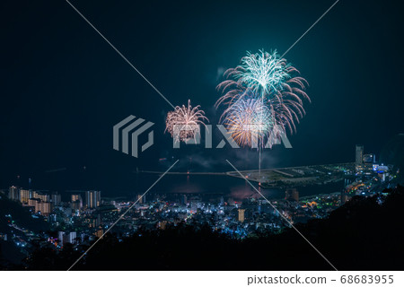 (Shizuoka Prefecture) Night view of Atami $ 1 million and sea fireworks (Shizuoka Prefecture) Night view of Atami $ 1 million and sea fireworks 68683955