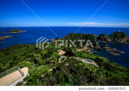 [鹿兒島縣佐田岬]從佐田Mi崎展望台到佐渡角燈塔和風景 68684341