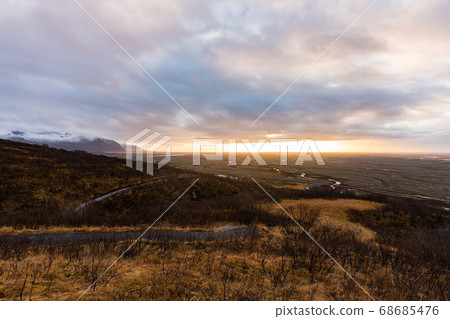 Iceland Skaftafell Nature Reserve Sunrise 68685476