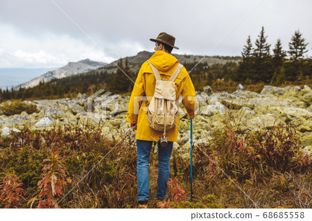 young traveller finds a beautiful place to stay in 68685558