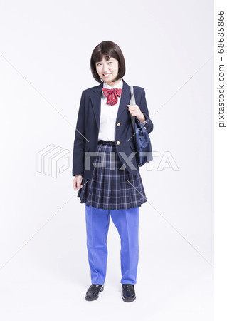 High school girls going to school 68685866
