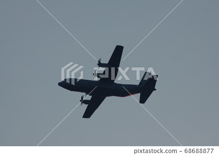 C-130 Hercules training at Yokota Air Base during the evening C-130 Hercules training at Yokota Air Base during the evening 68688877